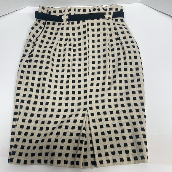 Eva Franco Anthropologie Linen Blend Square Study Skirt Size 4 - Picture 2 of 9